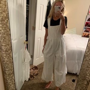Free people hobo white jumpsuit